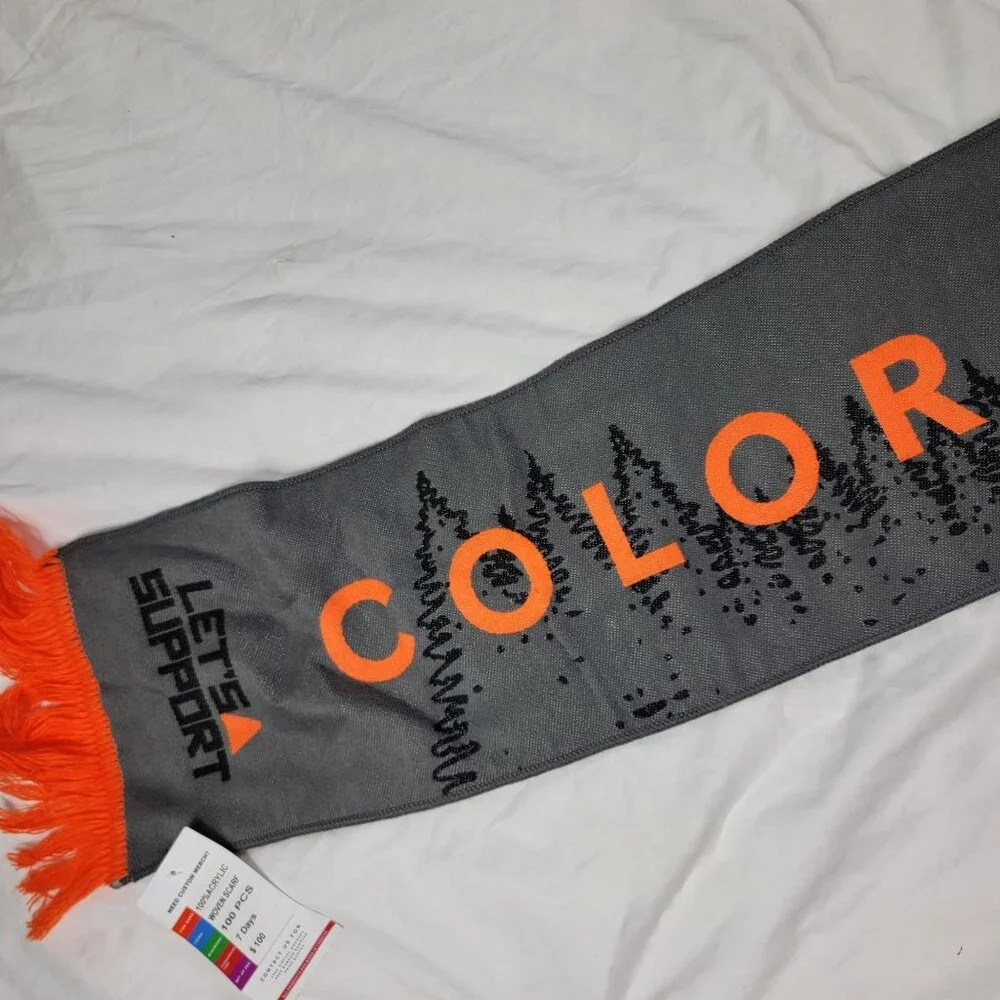 Colorado Springs Halo Break Through Summit Gray Orange Scarf Outdoors Winter